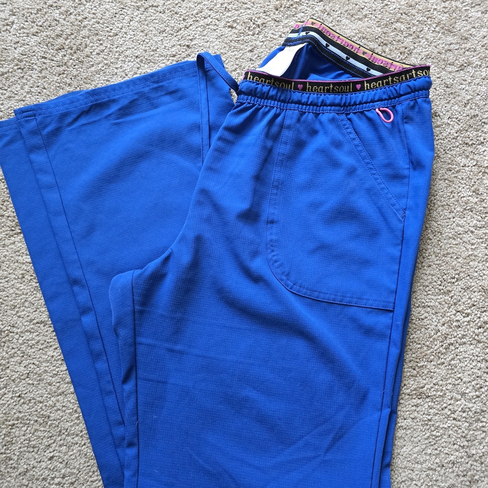 HeartSoul Women's Vibrant Blue Scrub Pants